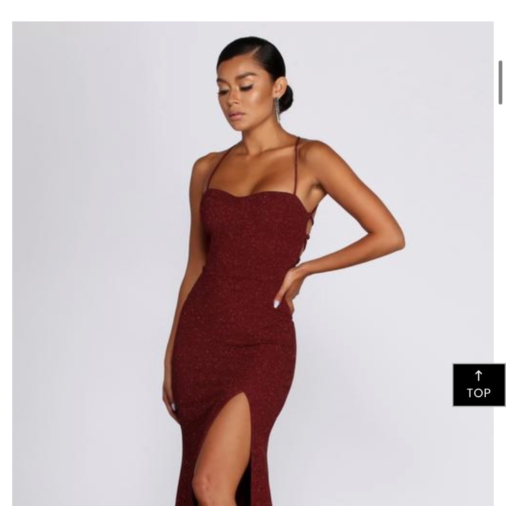 Beautiful jr prom/prom maroon red dress